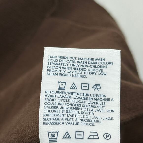 Lands End Brown Cotton Knit Button Front Blazer Sweater Cardigan Womens Medium M - Picture 10 of 11